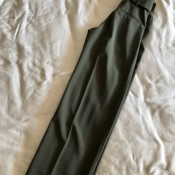 Aritzia Taupe High-Rise Belted Pants - Picture 10 of 12
